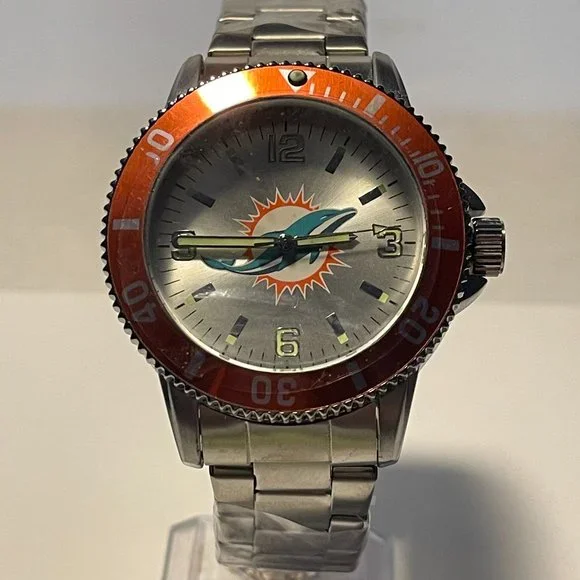 Miami Dolphins NFL Stainless-Steel Men's KEY Watch by SPARO NEW